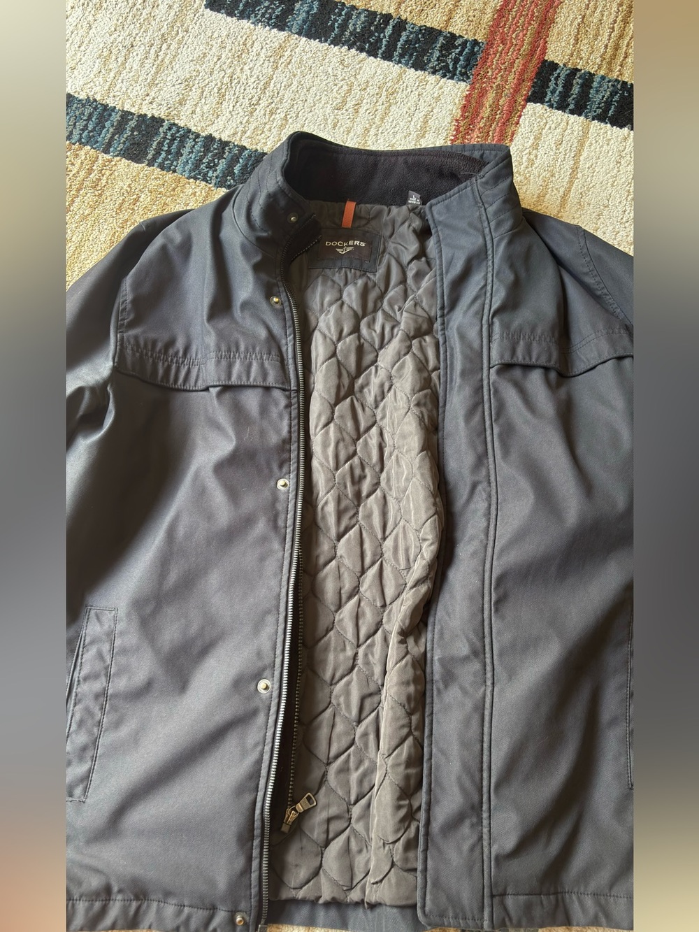 Dockers Men's Quilted-Lined Gray Lightweight Jacket